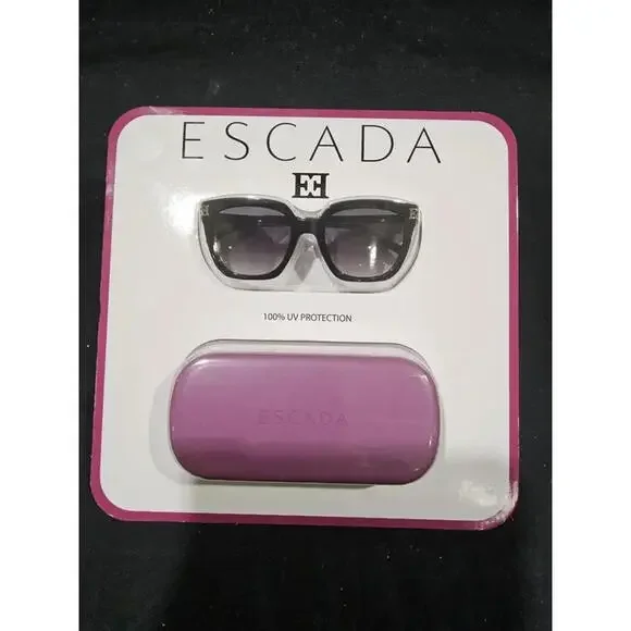 Escada Women’s Sunglasses Black Frame w/ Case New Sealed 100% UV Protection - Picture 3 of 3